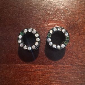 Morbid Metals Black metal with stones 00g plugs